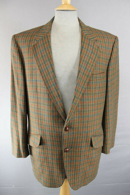 SUPERB JOHN G.HARDY PURE WOOL TWEED JACKET 42 IN (LONG)