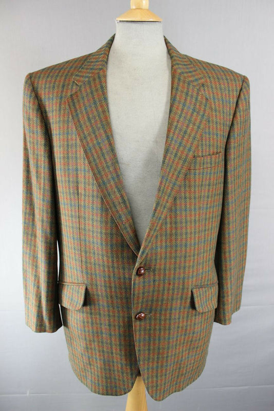 SUPERB JOHN G.HARDY PURE WOOL TWEED JACKET 42 IN (LONG)