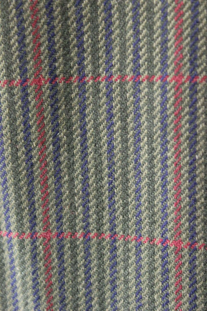 SUPERB DARK GREEN CHECKED DAKS PURE WOOL JACKET 44 INCH
