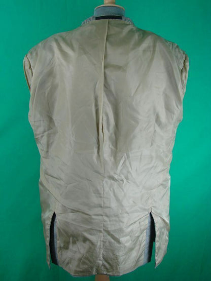 CLASSIC MARKS & SPENCER CHECKED BEIGE JACKET 46 INCH (LONG FIT) XL