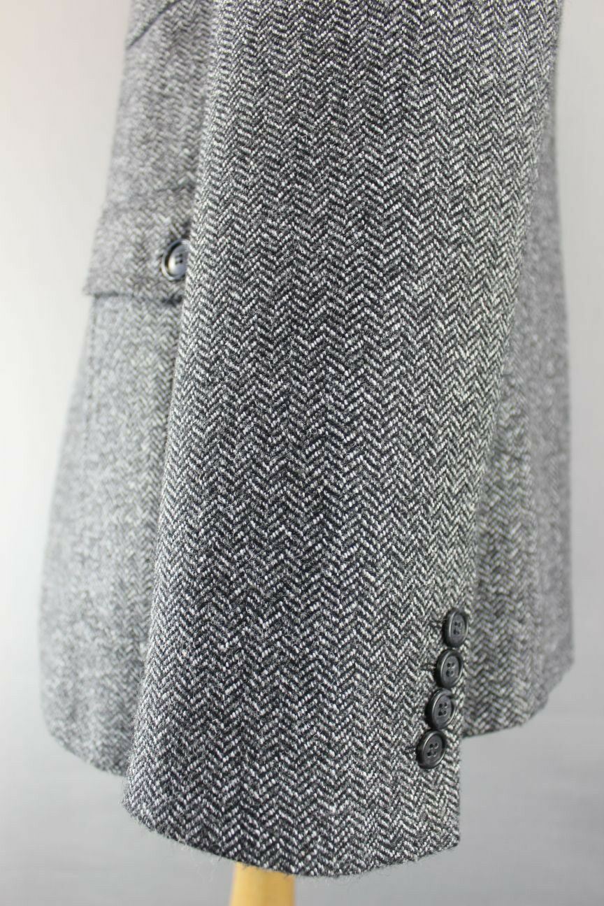 U ARE U CLASSIC WOOL/POLYESTER GREY TWEED JACKET 40 INCH
