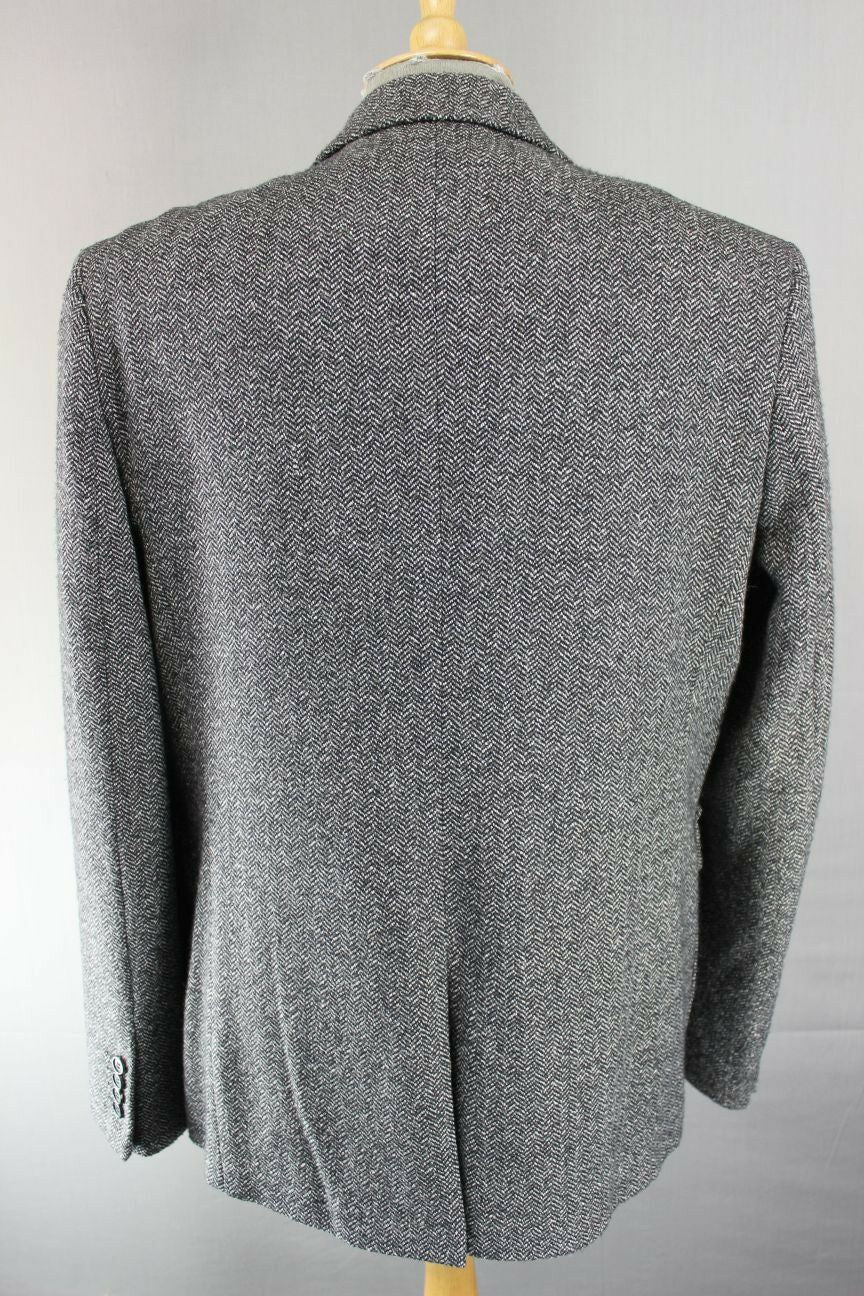 U ARE U CLASSIC WOOL/POLYESTER GREY TWEED JACKET 40 INCH