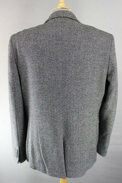 U ARE U CLASSIC WOOL/POLYESTER GREY TWEED JACKET 40 INCH