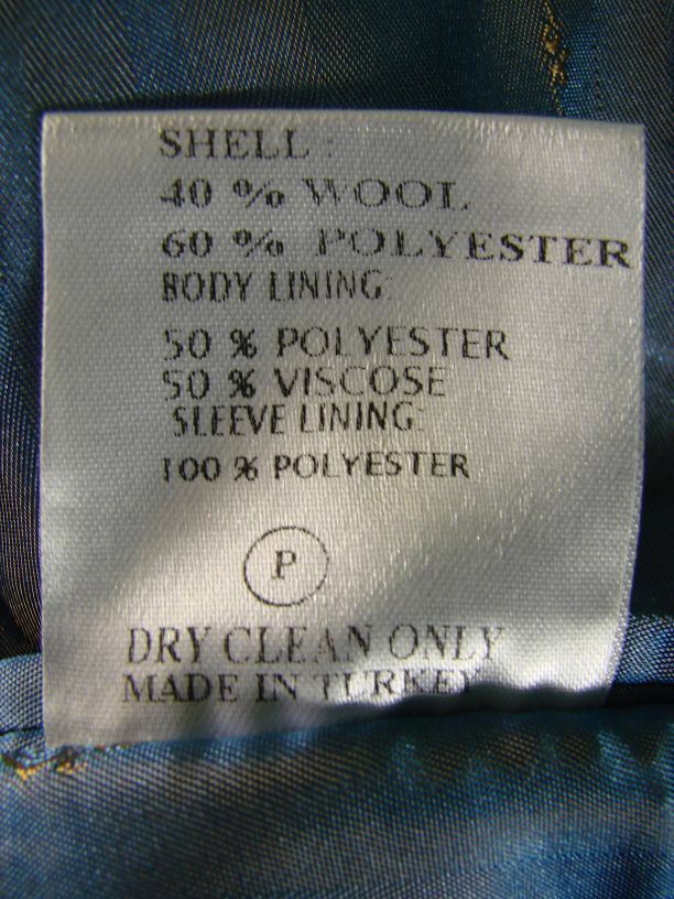 U ARE U CLASSIC WOOL/POLYESTER GREY TWEED JACKET 40 INCH