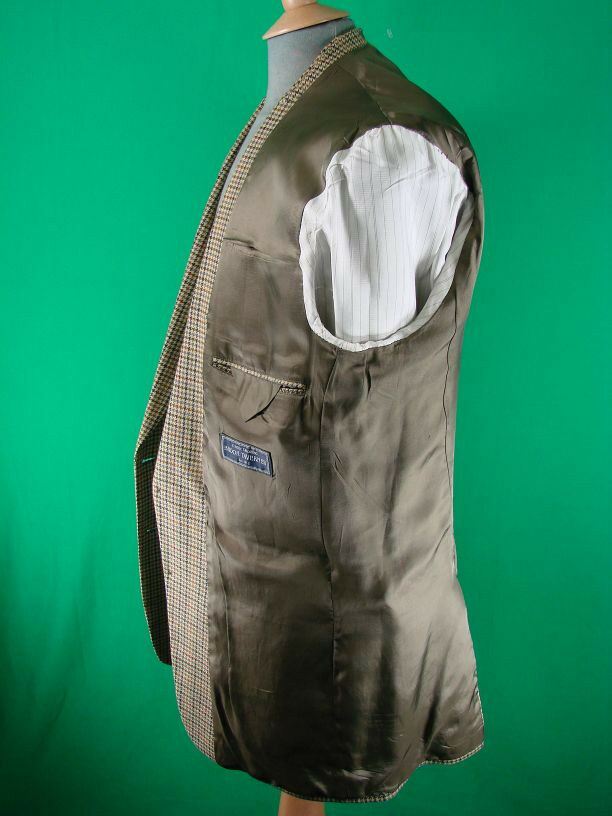 SUPERB BROOK TAVERNER PURE WOOL GREEN CHECKED JACKET 42 INCH