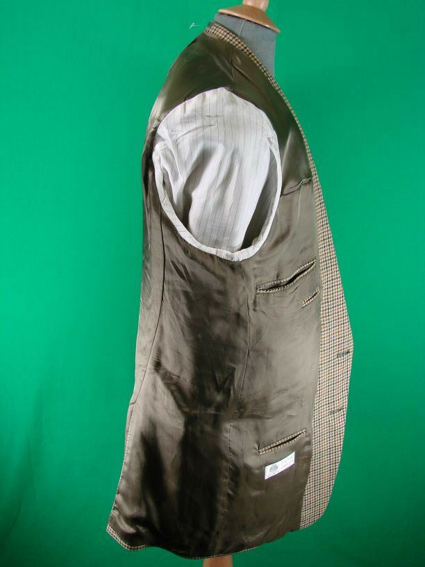SUPERB BROOK TAVERNER PURE WOOL GREEN CHECKED JACKET 42 INCH