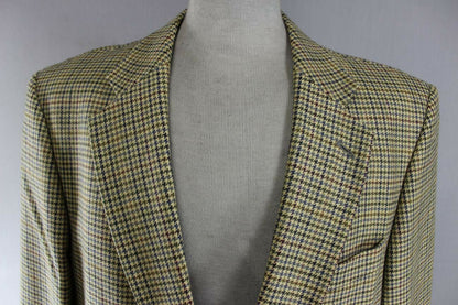 SUPERB BROOK TAVERNER PURE WOOL GREEN CHECKED JACKET 42 INCH