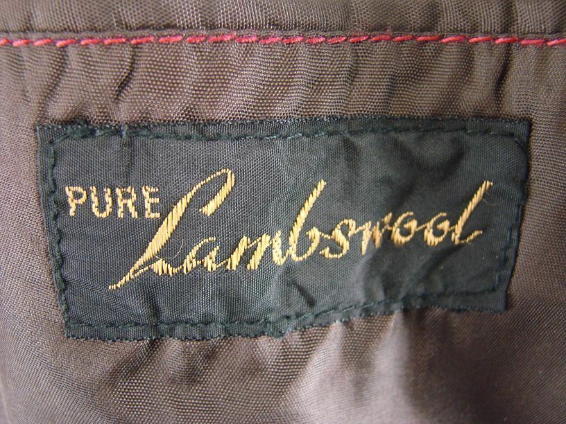 OSCAR JACOBSON VINTAGE 70's LIGHT BROWN CHECKED PURE LAMBSWOOL TWEED JACKET 42IN