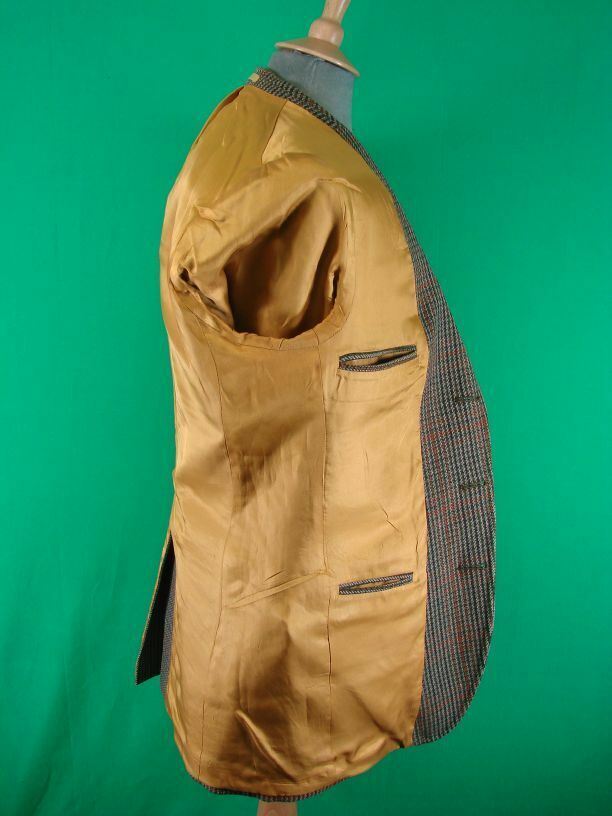 CLASSIC VINTAGE 1980's PURE WOOL BLADEN SUPASAX CHECKED TWEED JACKET 40 INCH