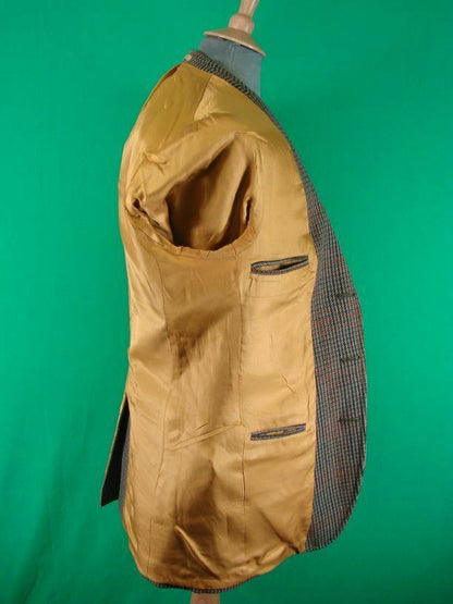 CLASSIC VINTAGE 1980's PURE WOOL BLADEN SUPASAX CHECKED TWEED JACKET 40 INCH