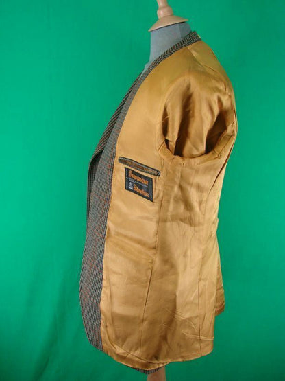 CLASSIC VINTAGE 1980's PURE WOOL BLADEN SUPASAX CHECKED TWEED JACKET 40 INCH