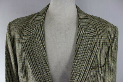CLASSIC 3 POCKET SKOPES PURE WOOL GREEN CHECKED TWEED JACKET 42 INCH