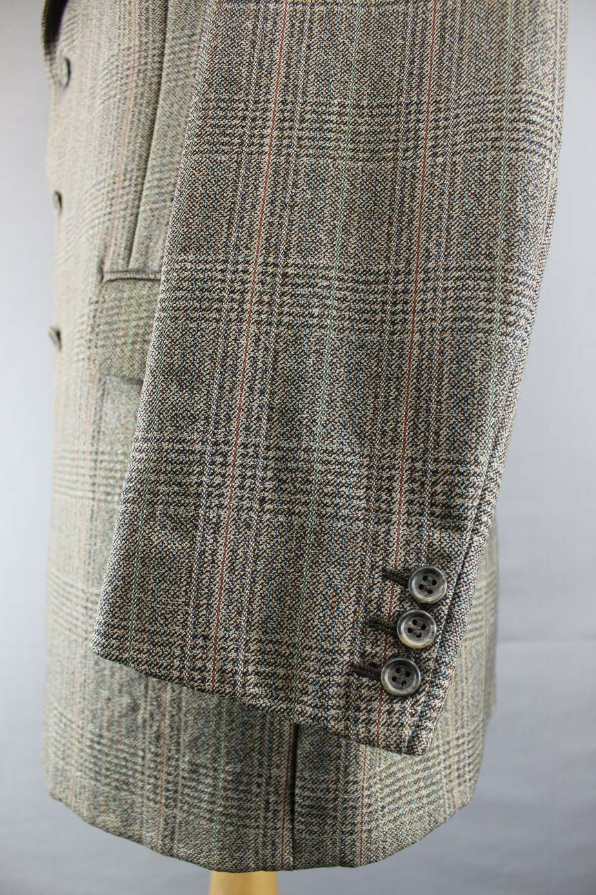 CLASSIC VINTAGE JOHN G.HARDY BRITISH MADE PURE WOOL CHECKED TWEED JACKET 42 INCH