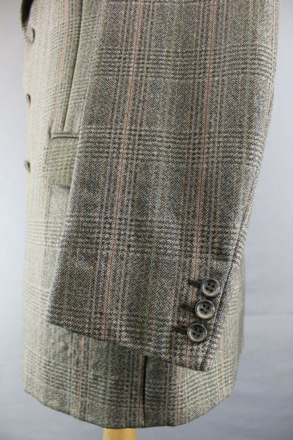 CLASSIC VINTAGE JOHN G.HARDY BRITISH MADE PURE WOOL CHECKED TWEED JACKET 42 INCH
