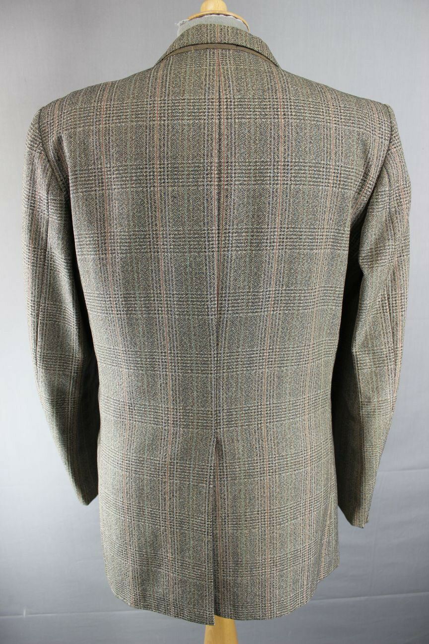 CLASSIC VINTAGE JOHN G.HARDY BRITISH MADE PURE WOOL CHECKED TWEED JACKET 42 INCH