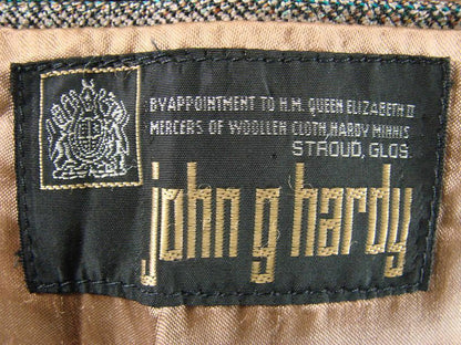 CLASSIC VINTAGE JOHN G.HARDY BRITISH MADE PURE WOOL CHECKED TWEED JACKET 42 INCH