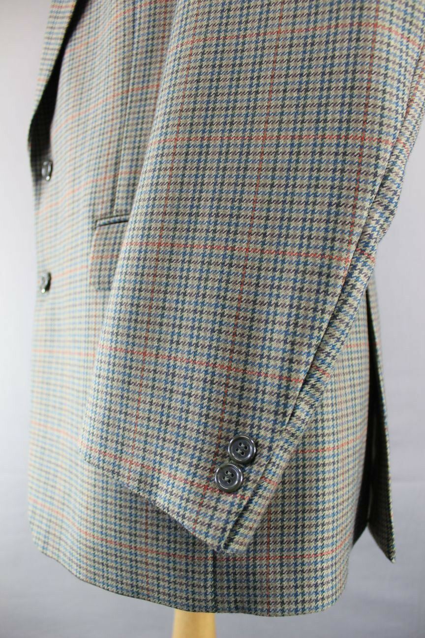 CLASSIC SKOPES GREEN HOUNDSTOTH CHECKED WOOL BLEND  JACKET 40 INCH