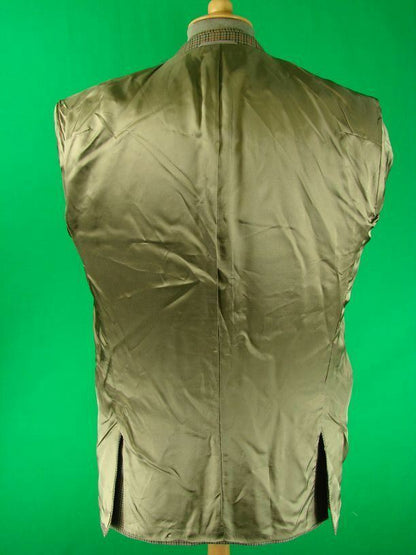 CLASSIC SKOPES GREEN HOUNDSTOTH CHECKED WOOL BLEND  JACKET 40 INCH