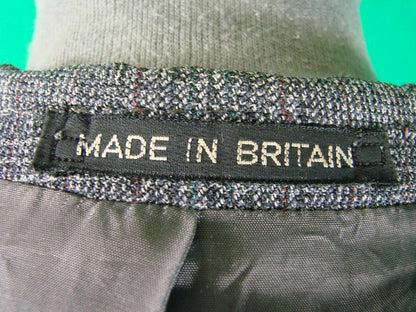 SUPERB JOHN G. HARDY BESPOKE TAILORED PURE WOOL GREY CHECKED JACKET 44 INCH