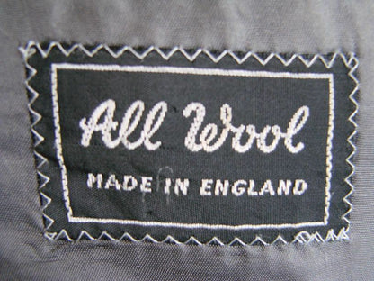 SUPERB JOHN G. HARDY BESPOKE TAILORED PURE WOOL GREY CHECKED JACKET 44 INCH