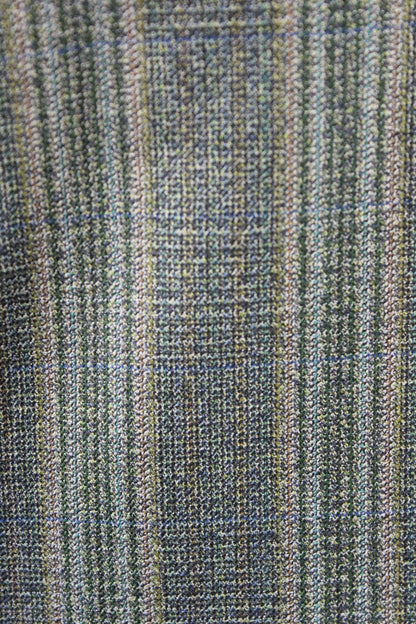 CLASSIC CROMBIE FINE TWIST WORSTED PURE WOOL GREEN STRIPED TWEED JACKET 39 INCH