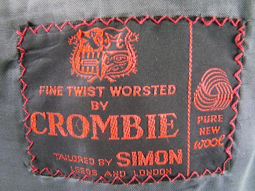 CLASSIC CROMBIE FINE TWIST WORSTED PURE WOOL GREEN STRIPED TWEED JACKET 39 INCH