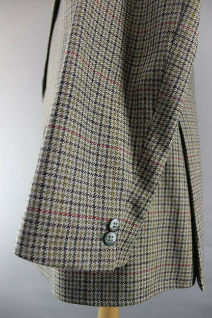 CLASSIC MAGEE PURE WOOL CHECKED GREEN DUNEAGLE TWIST JACKET 42 INCH