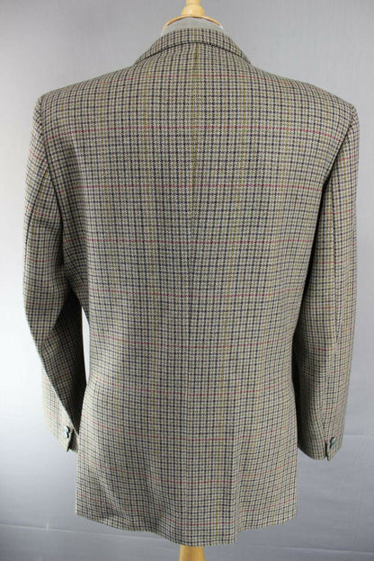 CLASSIC MAGEE PURE WOOL CHECKED GREEN DUNEAGLE TWIST JACKET 42 INCH
