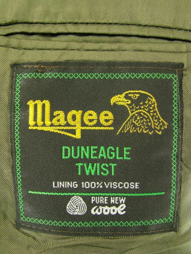 CLASSIC MAGEE PURE WOOL CHECKED GREEN DUNEAGLE TWIST JACKET 42 INCH