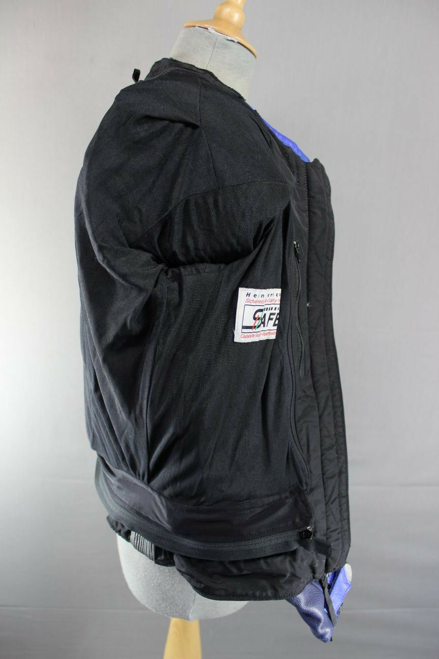 HEIN GERICKE PRO SPORTS LEATHER BIKER JACKET WITH REMOVABLE CE PROTECTORS: 36 IN
