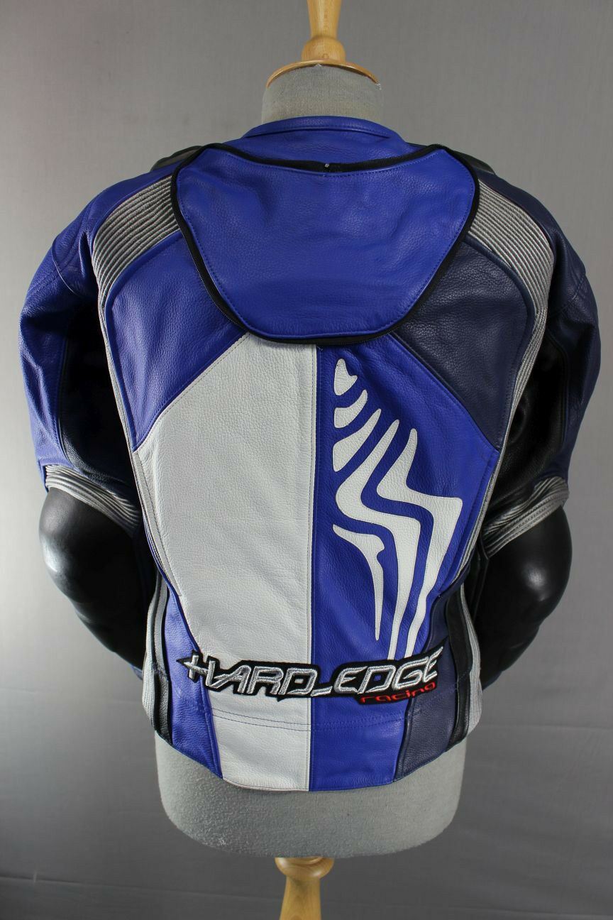 HEIN GERICKE PRO SPORTS LEATHER BIKER JACKET WITH REMOVABLE CE PROTECTORS: 36 IN