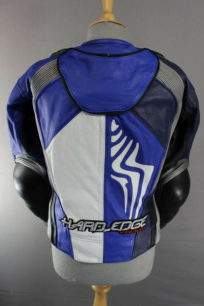 HEIN GERICKE PRO SPORTS LEATHER BIKER JACKET WITH REMOVABLE CE PROTECTORS: 36 IN