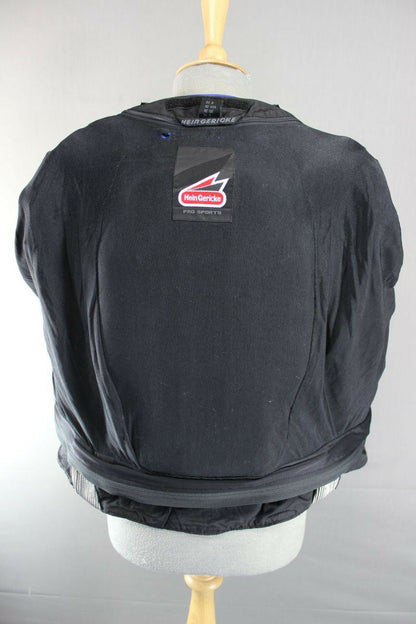 HEIN GERICKE PRO SPORTS LEATHER BIKER JACKET WITH REMOVABLE CE PROTECTORS: 36 IN