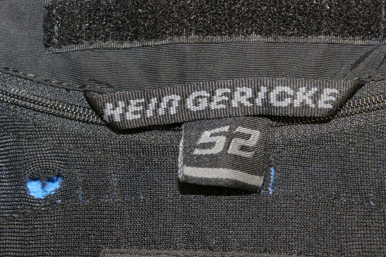 HEIN GERICKE PRO SPORTS LEATHER BIKER JACKET WITH REMOVABLE CE PROTECTORS: 36 IN