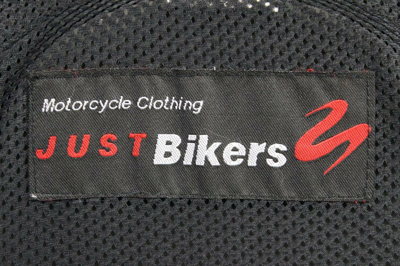 JUST BIKERS BLACK LEATHER BIKER JACKET+BACK, SHOULDER & ELBOW CE ARMOUR: SIZE 12