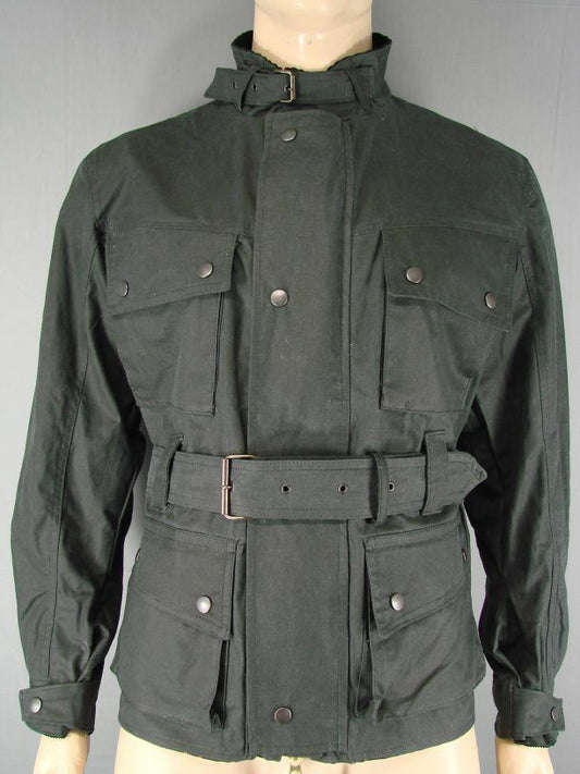 NEW WITH TAGS ROYAL PADDOCK BELTED BLACK WAXED PURE COTTON JACKETS-S/M/L/XL/XXL