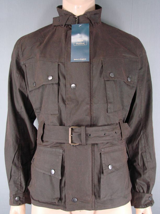 NEW WITH TAGS ROYAL PADDOCK BELTED BROWN WAXED PURE COTTON JACKETS-S/M/L/XL/XXL
