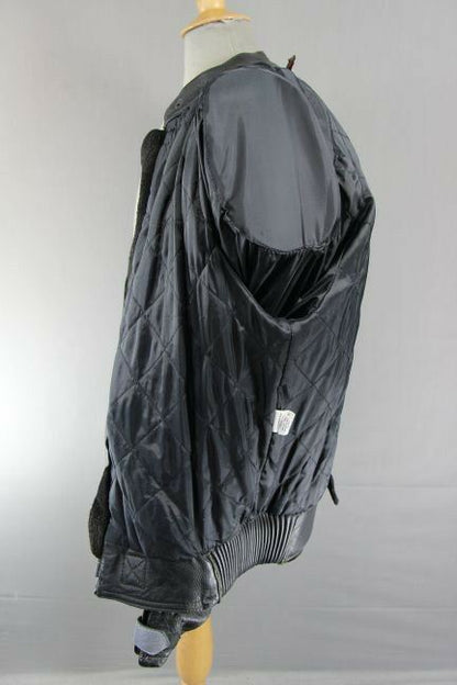 SWIFT INNOVATION LEATHER BIKER JACKET + SHOULDER & ELBOW PROTECTORS 38 IN/SMALL