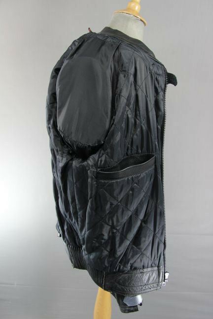 SWIFT INNOVATION LEATHER BIKER JACKET + SHOULDER & ELBOW PROTECTORS 38 IN/SMALL