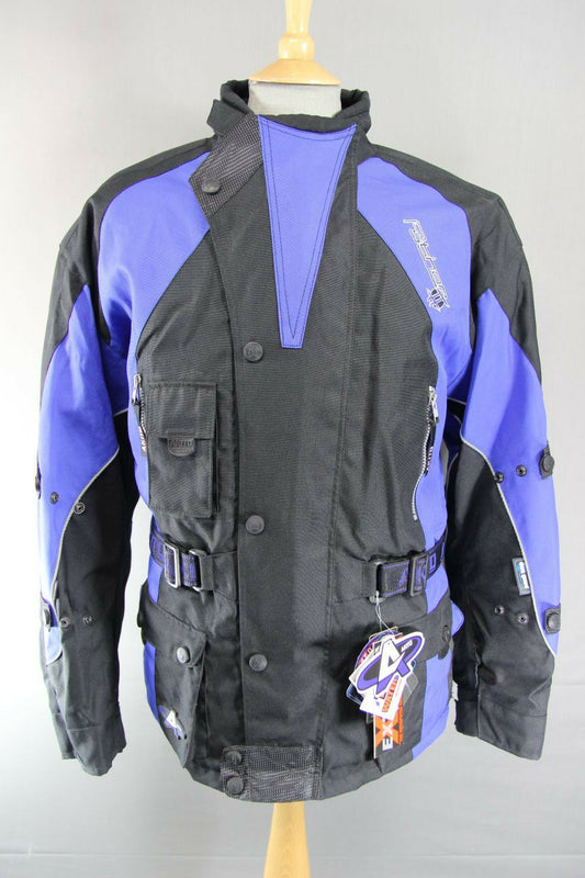 AKITO PYTHON II WATERPROOF BIKER JACKET + CE ARMOUR & THERMAL LINING:BLUE OR RED