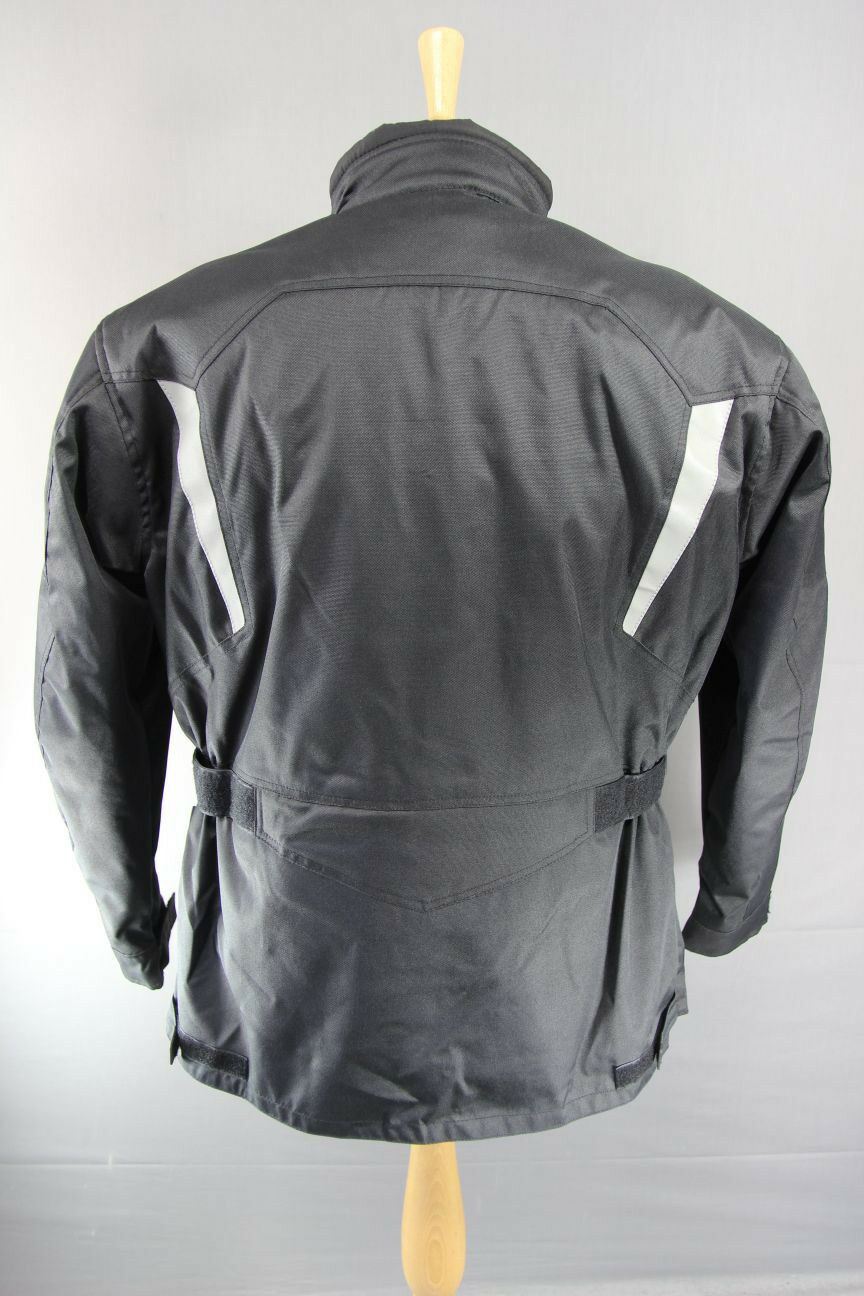 ROXTER BLACK WATERPROOF TEXTILE BIKER JACKET + CE ARMOUR/THERMAL LINING: XL-5XL