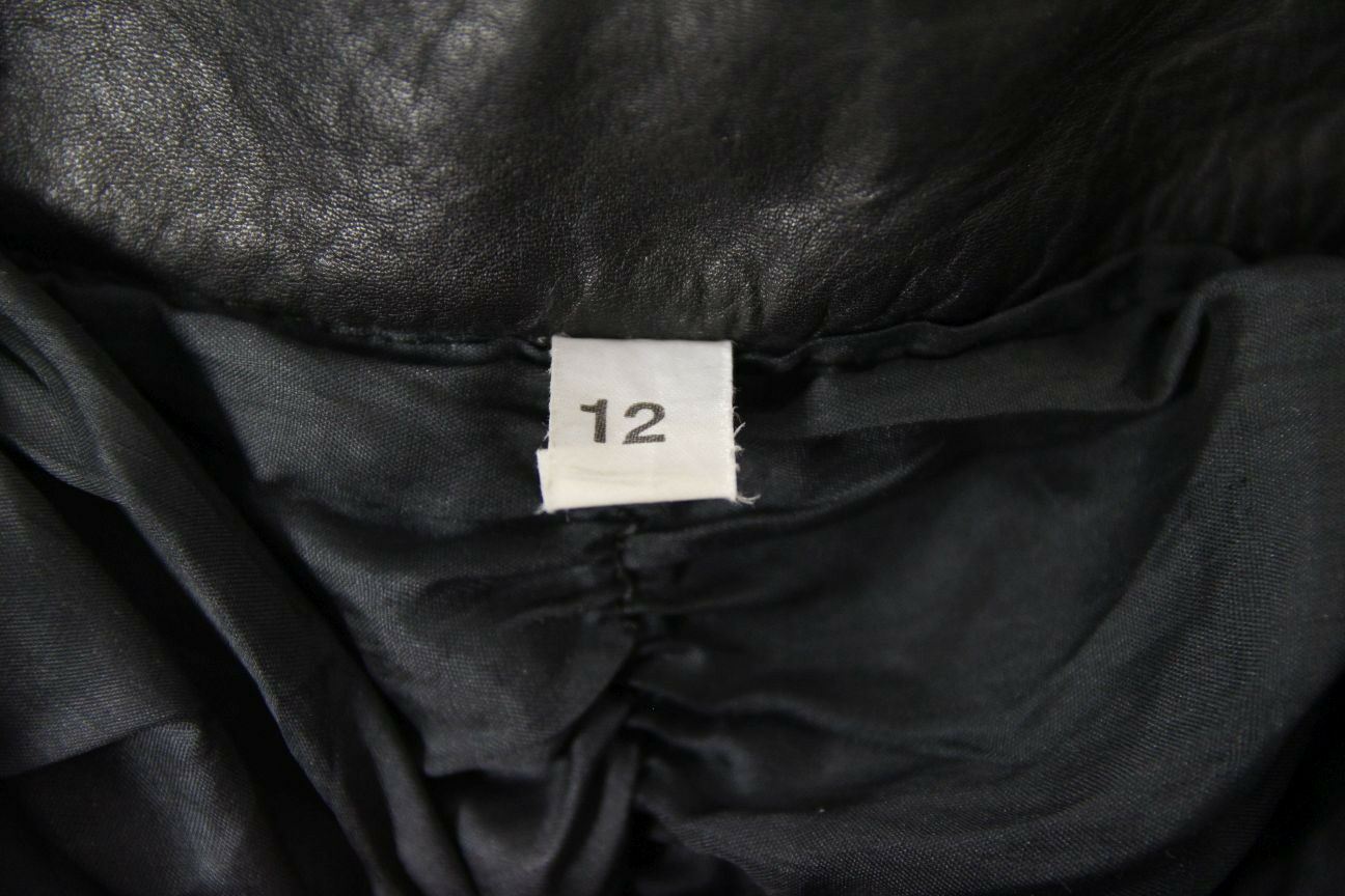 AKITO TITAN PLUS BLACK LEATHER BIKER TROUSERS SIZE 12: WAIST 26"/INSIDE LEG 27"