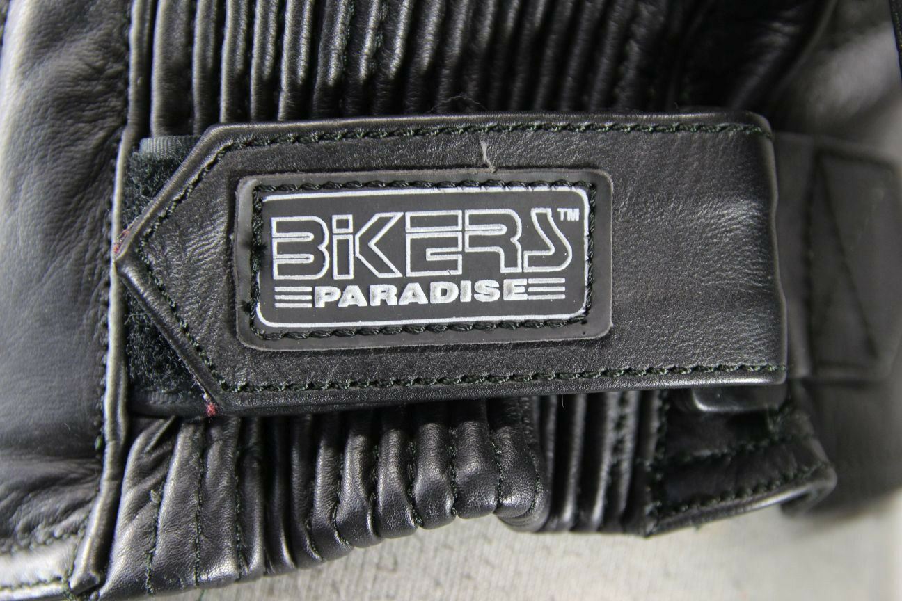 BIKERS PARADISE COWHIDE LEATHER CE STEALTH BIKER JACKET + THERMAL LINING SIZE 12