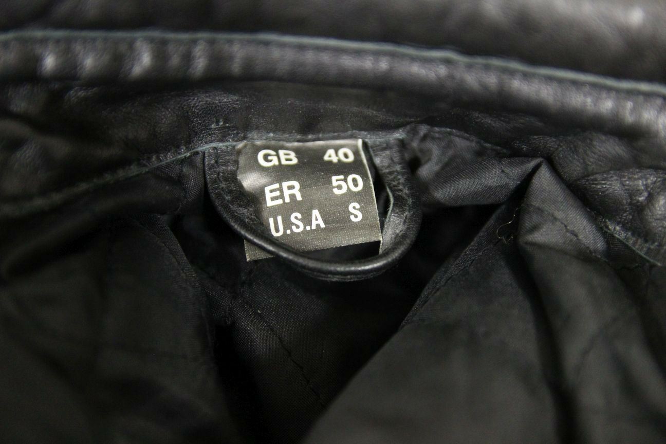 CLASSIC PRO LINE BLACK LEATHER BIKER JACKET 40 INCH