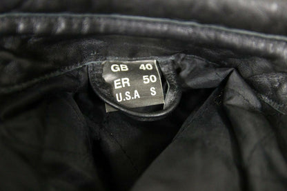 CLASSIC PRO LINE BLACK LEATHER BIKER JACKET 40 INCH