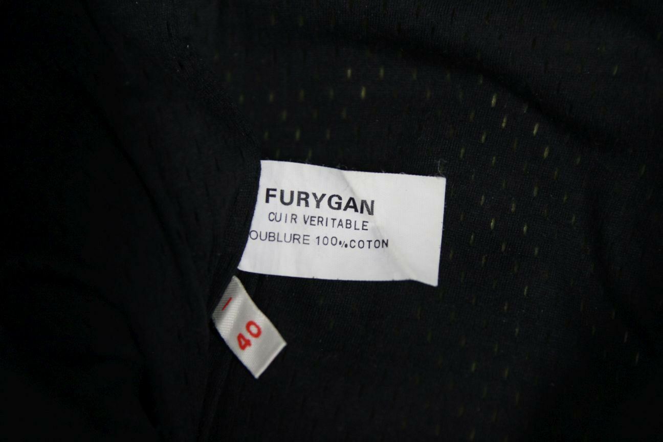 FURYGAN LEATHER BIKER TROUSERS + CE KNEE PROTECTORS WAIST 26 IN/INSIDE LEG 27 IN