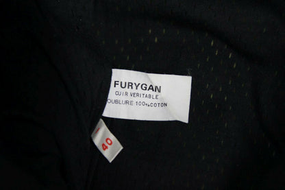 FURYGAN LEATHER BIKER TROUSERS + CE KNEE PROTECTORS WAIST 26 IN/INSIDE LEG 27 IN