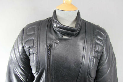 CLASSIC MDK BLACK LEATHER BIKER JACKET 36 INCH