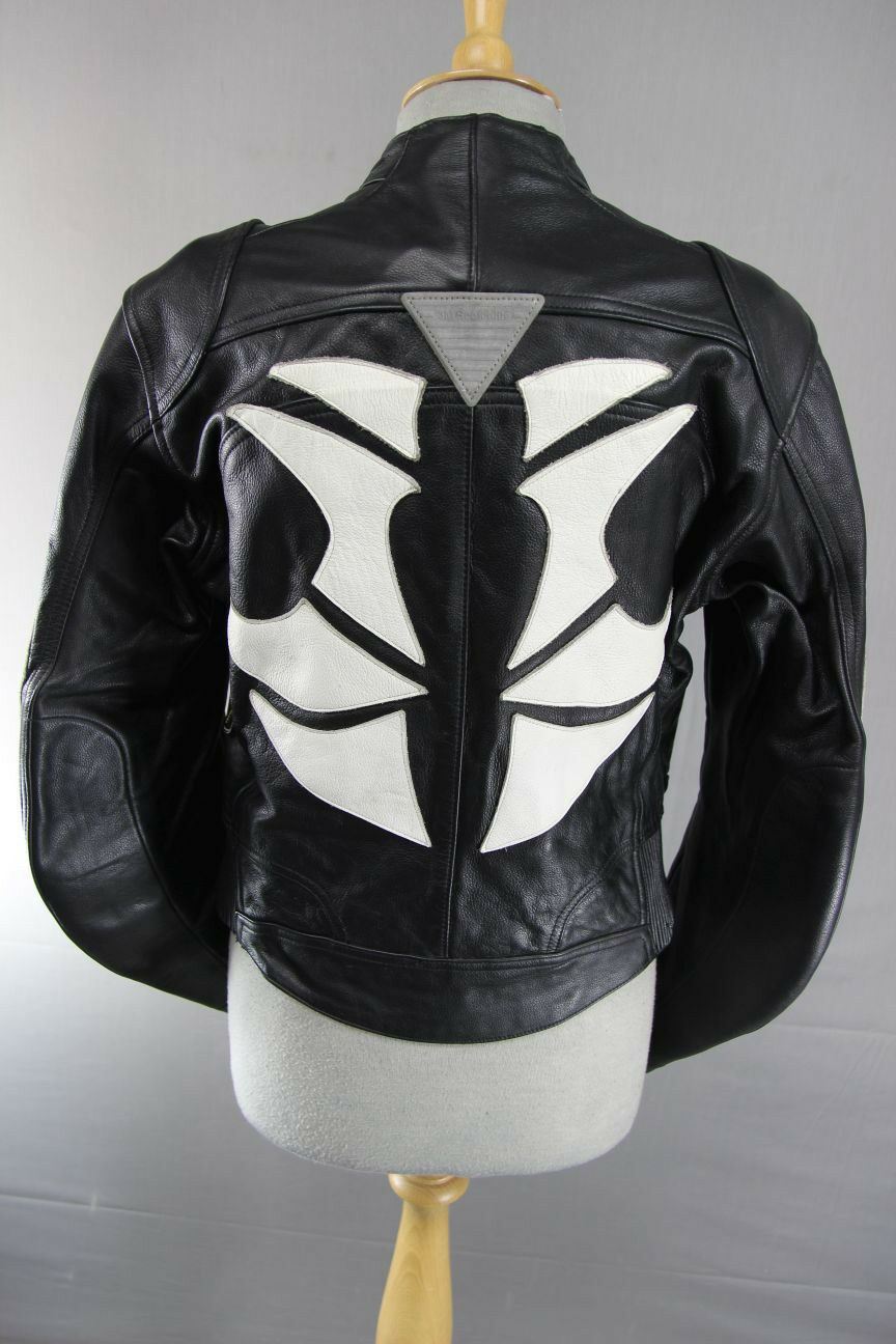 HEIN GERICKE STREETLINE LEATHER BIKER JACKET WITH CE HIPROTEC PROTECTORS 38 INCH
