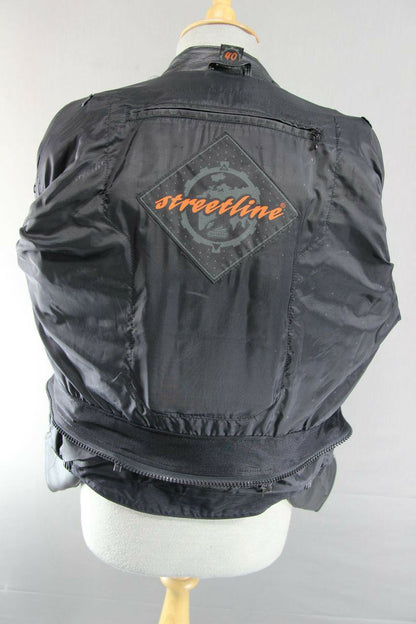 HEIN GERICKE STREETLINE LEATHER BIKER JACKET WITH CE HIPROTEC PROTECTORS 38 INCH